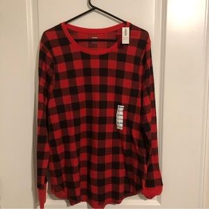 Old Navy Red and Black Checkered Lightweight Flannel. Size XXL.